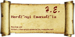 Herényi Emanuéla névjegykártya